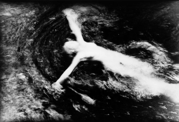 Floating woman