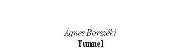 &Aacute;gnes Borsz&eacute;ki: Tunnel
