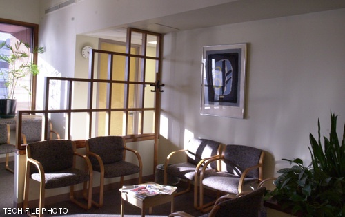 The waiting room at MIT Medical’s Mental Health Services.