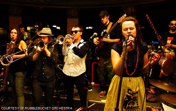 Rubblebucket Orchestra brings their blend of Afrobeat and funk to the Middle East on Halloween night.