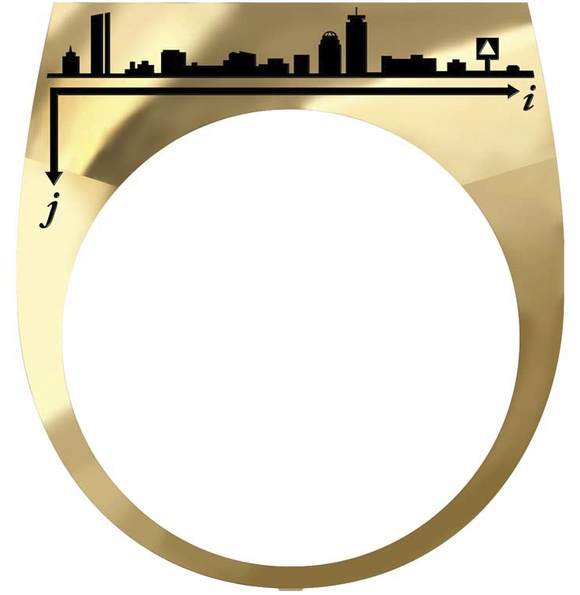 The j vector on the alleged 2012 ring design goes too far down the side of the ring, a former committee member said.
