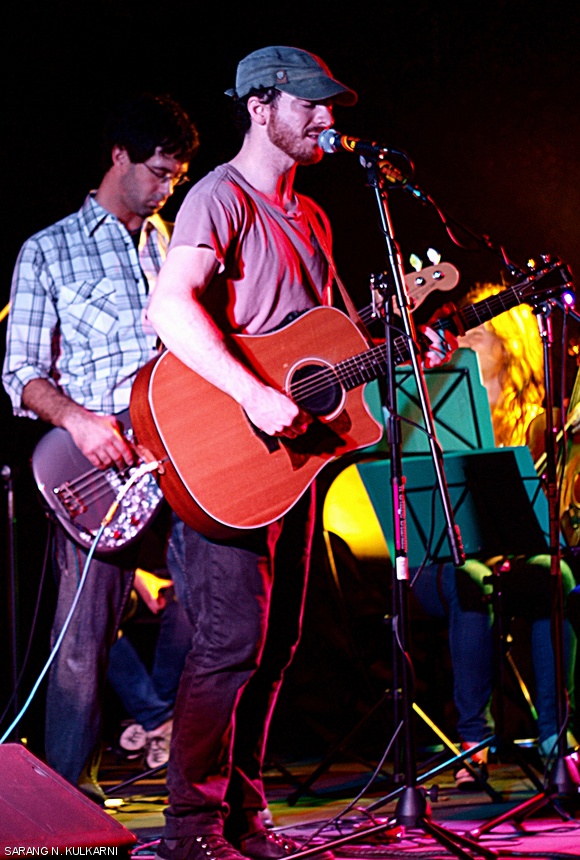 Dave Munro of the band Air Traffic Controller performs at FredFest III at the East Campus courtyard last Friday.