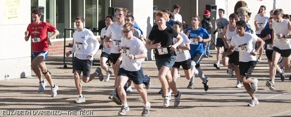 Runners in the Beaver Dash begin their race at 9 a.m. on Sunday morning.