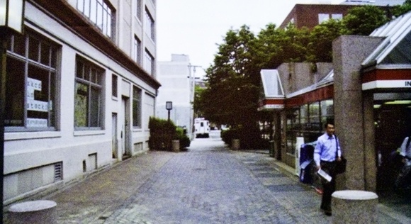 A view of the Kendall Inbound T stop as it exists today. There is little connection to the rest of campus, and visitors come out of the stop and say, “Where’s MIT?”