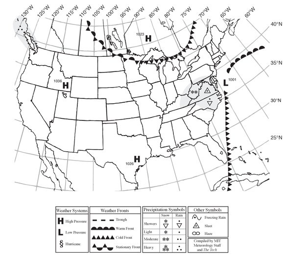 Situation for Noon Eastern Time, Wednesday, January 26, 2011