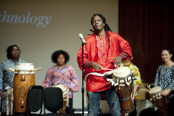 Elijah Mena—The Tech
MIT’s Senegalese percussion group RAMBAX, Feb. 13.
