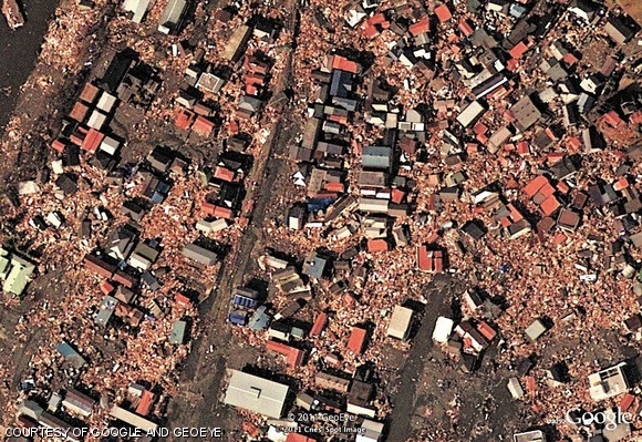 Kesennuma, home to more than 70,000, after the tsunami.