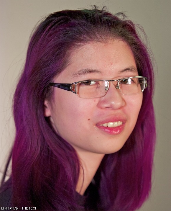 Cathy Wu ’12 is a big fan of the purple look. This is the first time she’s dyed her hair.