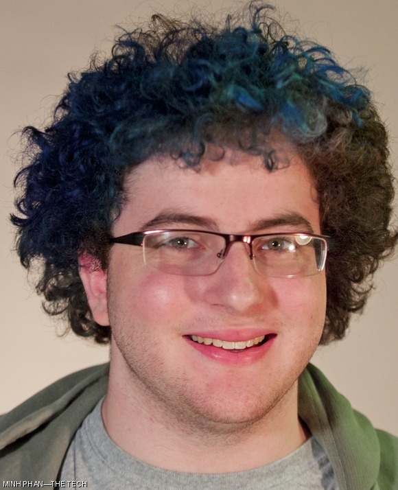 Benjamin S. Weissmann ’14 dyed his hair purple and blue and is looking at orange for next time.