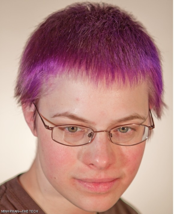 Gillian Guertin ’13 has had her hair dyed purple for the past year and a half.