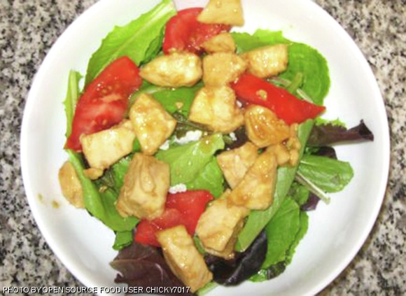 This is not just any salad — it’s an orange glazed chicken salad.