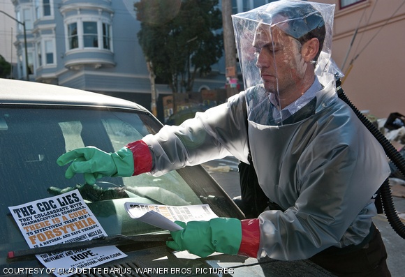 Even the slightest contact can spread the virus: Gwyneth Paltrow stars in Contagion.