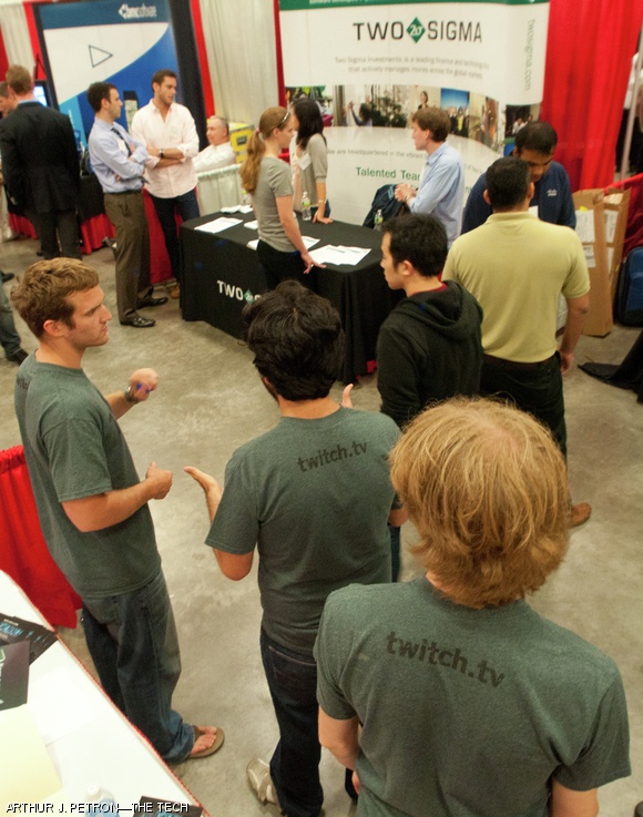 The career fair this past Wednesday was well attended, thanks to the MIT holiday that allowed students to attend the fair without skipping class.