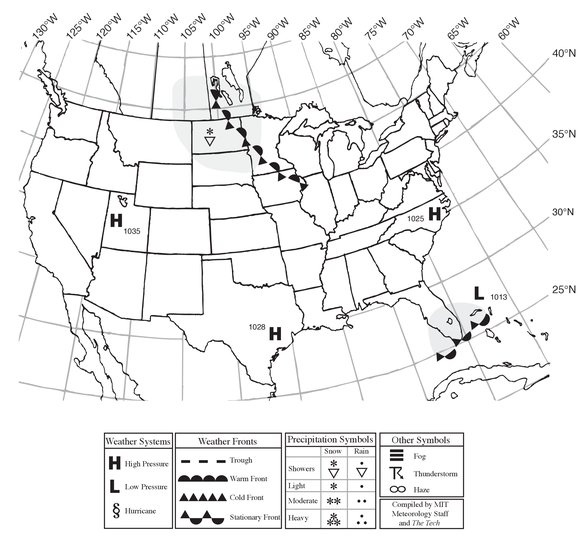 Situation for Noon Eastern Time, Friday, February 11, 2011