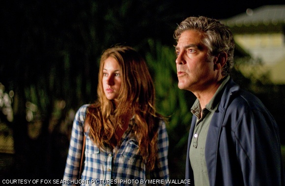 Shailene Woodley and George Clooney star in The Descendants.