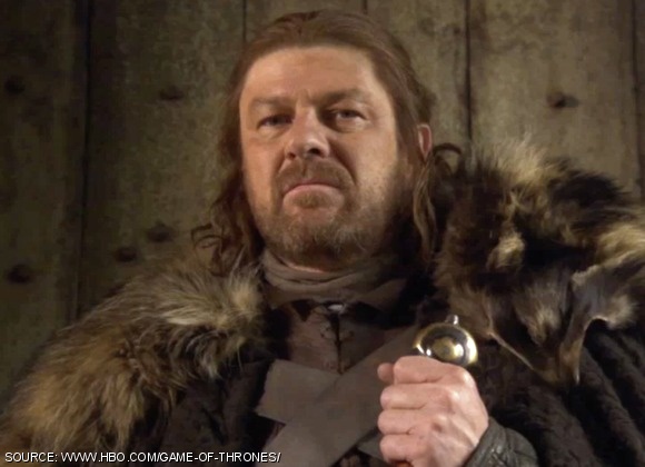 Sean Bean stars as Lord Eddard Stark in Game of Thrones.