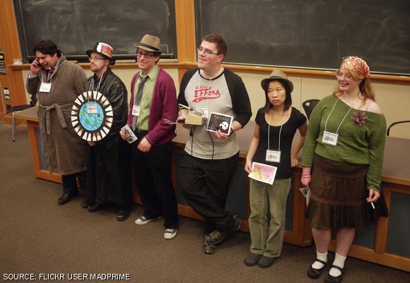 A team performs a show after solving several puzzles. The performances are necessary to advance in this year’s Mystery Hunt.