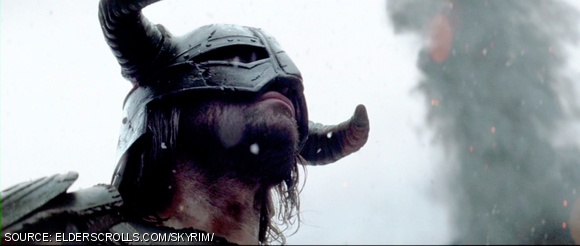 The conflict begins in Skyrim’s live action television commercial.