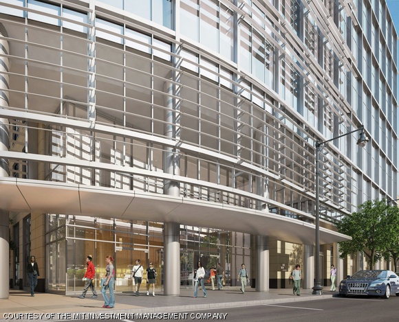 610 Main Street concept art. The laboratory/office building will replace a surface lot, and it’s due for completion by the end of 2013.