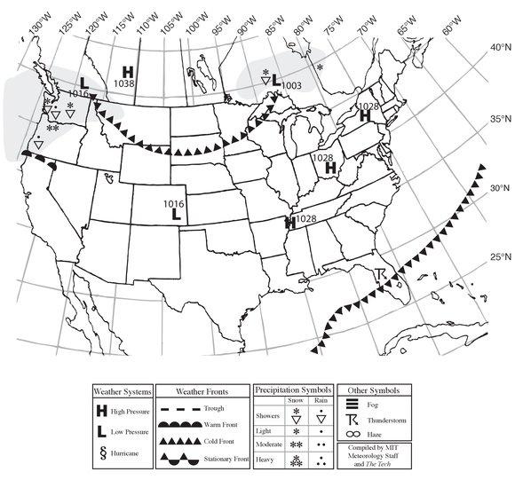 Situation for Noon Eastern Time, Tuesday, March March, 2011