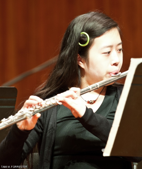 Emily R. Su ’12 performs “Variations on a Shaker Melody” at the MIT Wind Ensemble concert last Saturday evening, March 17.