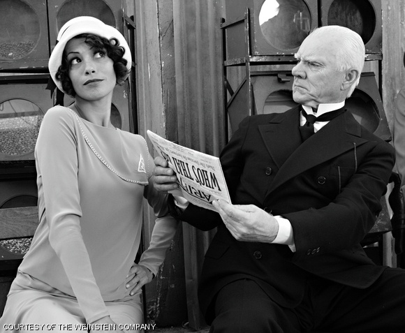 Rising star Peppy Miller (Berenice Bejo) tries to impress a Hollywood executive in an early scene in The Artist.