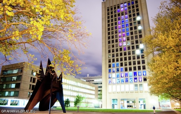 Hackers turned the Boston side of the Green Building into a giant game of Tetris, see p. 11.
