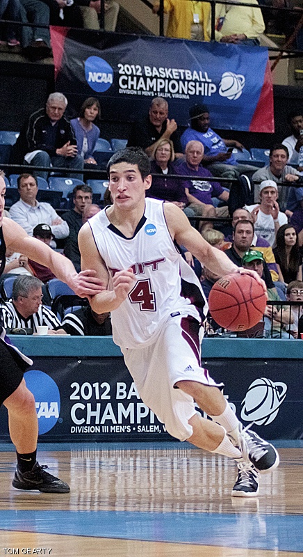 Mitchell H. Kates ’13 hustles past a defender in the Final Four game against Wisconsin-Whitewater on March 16.