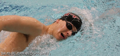Wyatt L. Ubellacker ‘13 competes at the NCAA Division III Championships. He qualified for the Olympic Trials in the 50 freestyle shortly after.