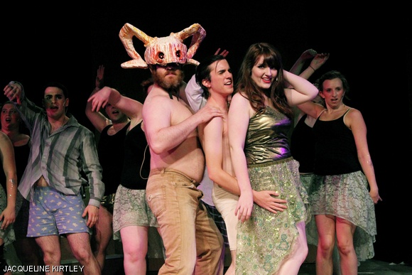 Reefer Madness, MTG’s current show, follows the story of a high school couple whose use of marijuana leads to troubles and moral debasement.