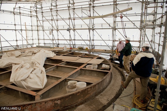 Renovations have been happening on top of Bldg. 10 to fix a skylight in the Barker Library Reading Room.