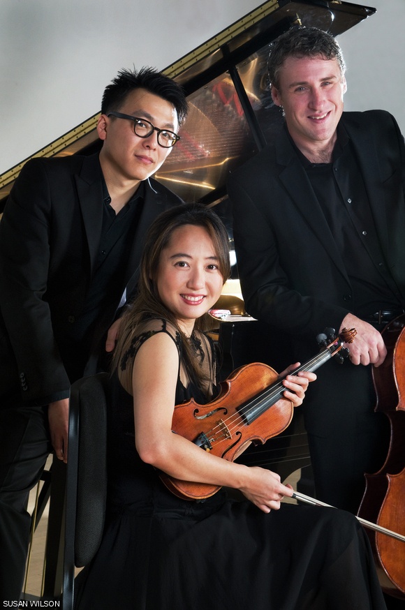 The Ellipsis Piano Trio (from left to right: Tae Kim, Amanda Wang ’03, and Patrick Owen) performed at Killian Hall last Friday, Jan. 19.