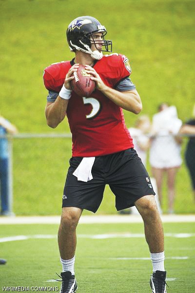 Joe Flacco, the MVP, as pictured in the 2008 training camp.