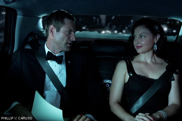 Aaron Eckhart and Ashley Judd in Olympus Has Fallen.