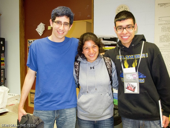 From left: Abraham Quintero, Priya Kikani, Carlos Cuevas.