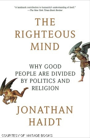 Cover of Jonathan Haidt’s The Righteous Mind.