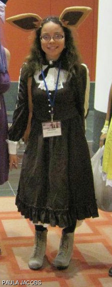 Arianna E. McQuillen ’15 as a gijinka Eevee at Anime Boston last year.