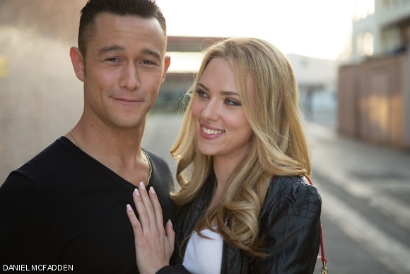 Joseph Gordon-Levitt with co-star Scarlett Johansson in Don Jon.