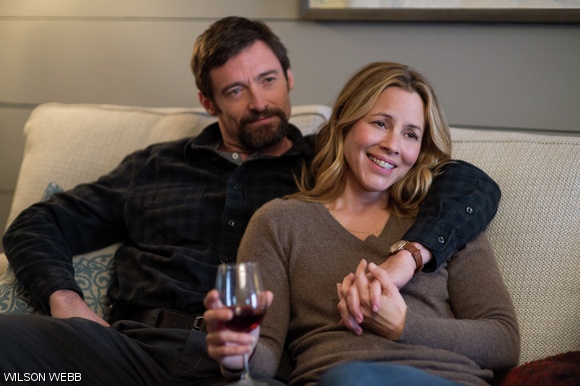 Keller and Grace Dover (Hugh Jackman and Maria Bello) in Prisoners.