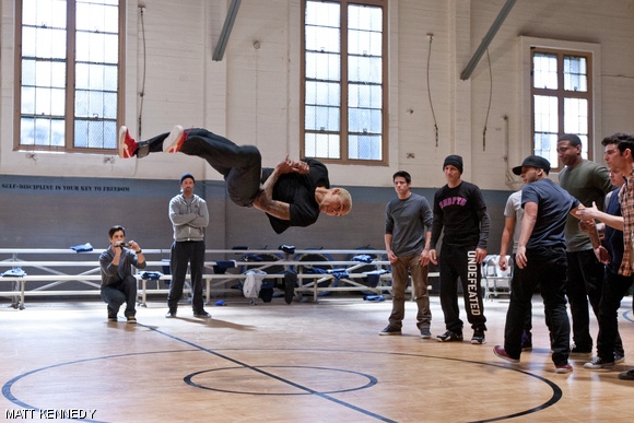Rooster (Chris Brown) showing his skills in Battle of the Year.
