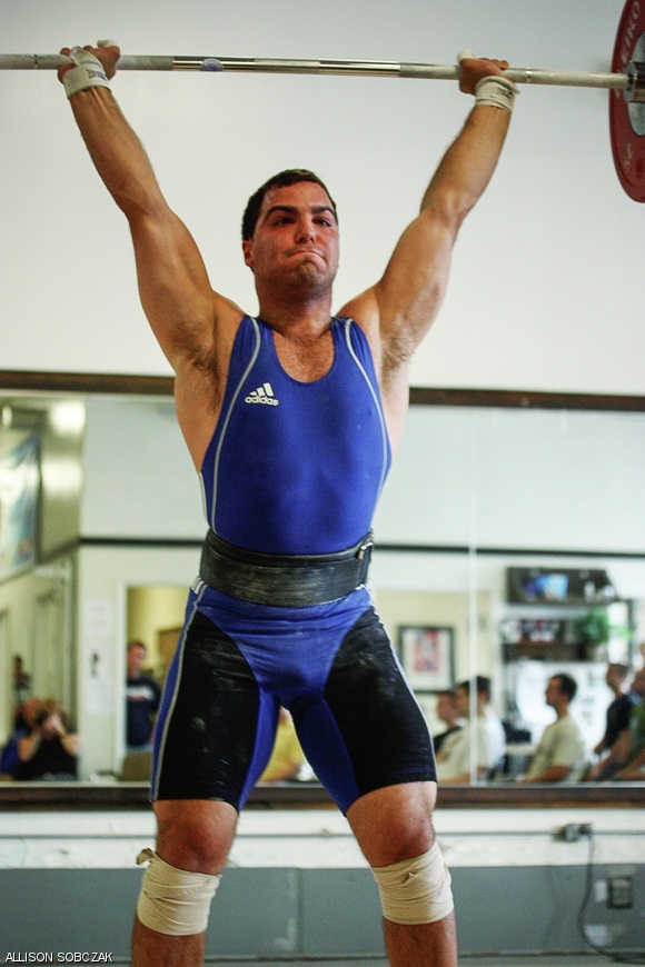 Michael A. Nackoul ’14 competes in Pittsburgh. Nackoul has been selected for the USA World Weightlifting Team.
