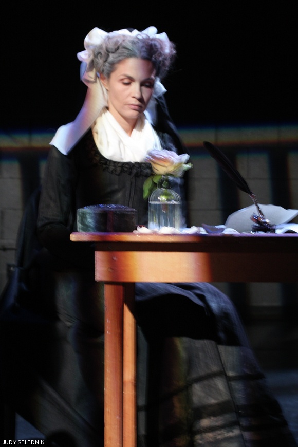 Actress Barbara Schulz stars in the one-woman show Marie-Antoinette, In Her Own Words presented by Suffolk University and the French Theatrical Foundation last weekend.