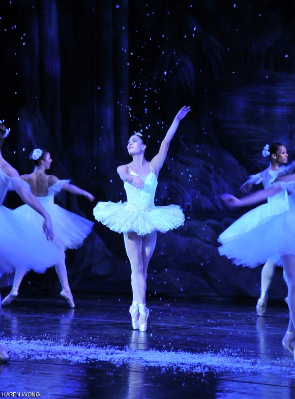The Snow Flake Queen in The Nutcracker by José Mateo Ballet Theatre.