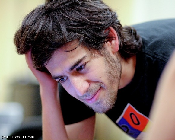 Aaron Swartz at a Boston Wiki Meetup, photographed in 2009.