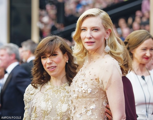 Oscar-winning Cate Blanchett and Oscar-nominated Sally Hawkins at the 86th Academy Awards in Hollywood, CA.