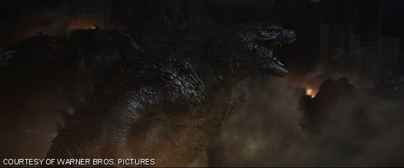 A scene from Warner Bros. Pictures and Legendary Pictures’s action-adventure movie Godzilla.