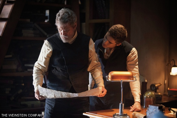 Jeff Bridges and Brenton Thwaites star in The Giver.