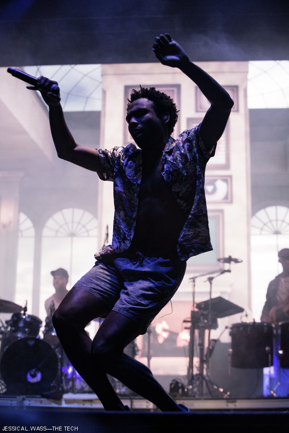 Childish Gambino closed out Saturday evening of the festival performing a shortened set due to weather.