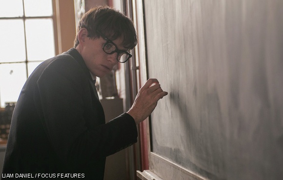 Eddie Redmayne stars as Stephen Hawking in The Theory of Everything.