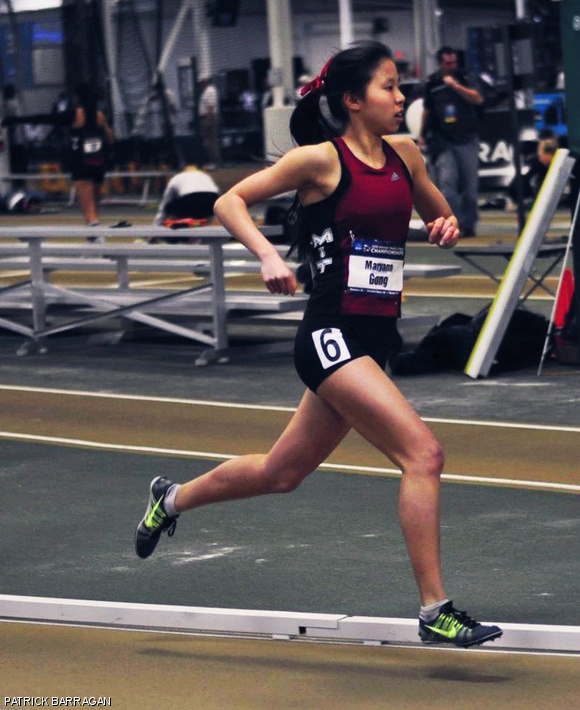 Maryann Gong ’17, recently named NCAA Division III Women’s Track Athlete of the Year, runs at a national meet on March 13.